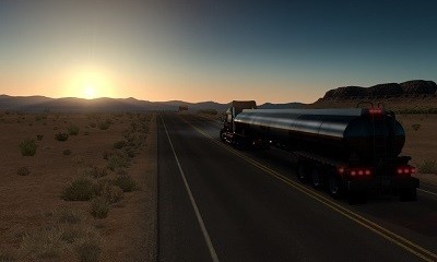 American Truck Simulator day night transition